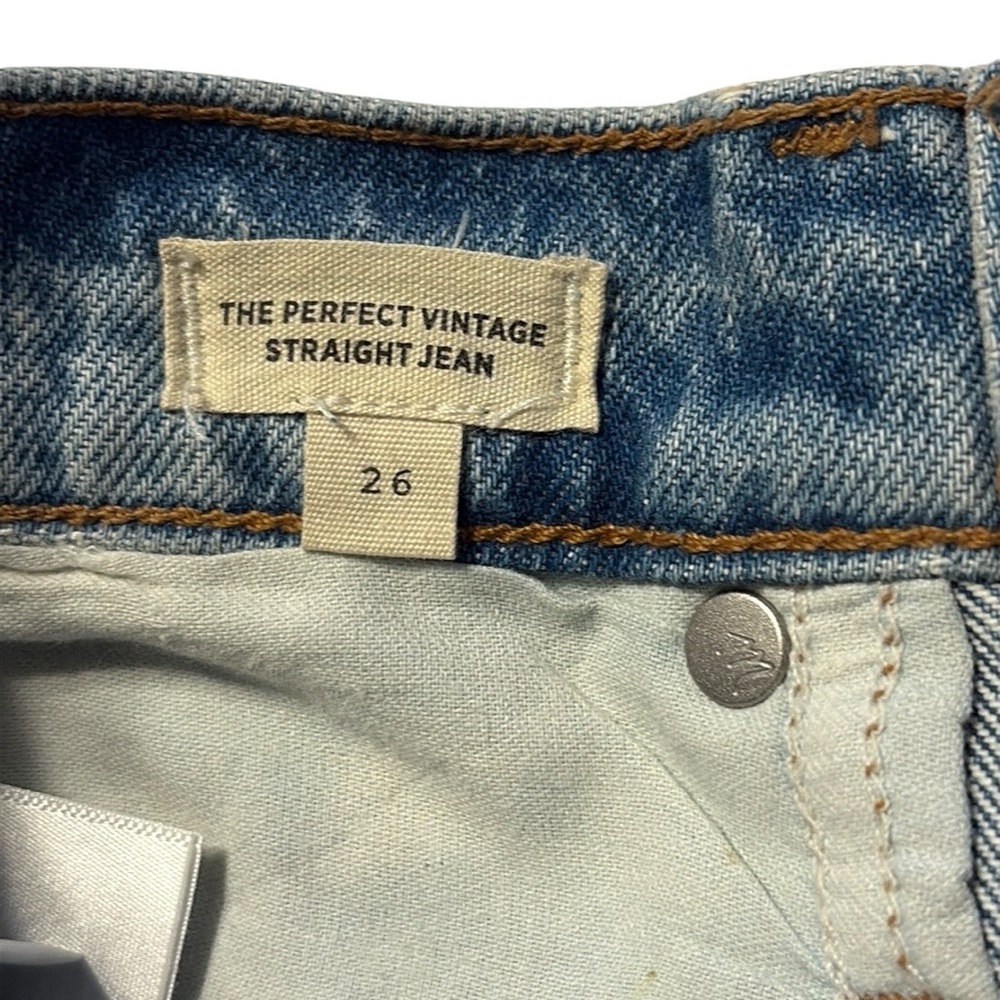 Madewell The Perfect Vintage Straight Jeans Size 26 Light Wash High Rise - Picture 4 of 8